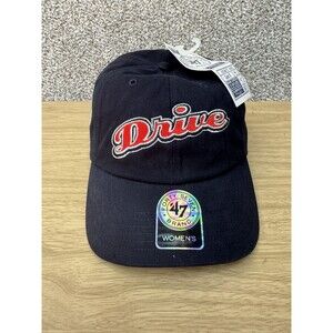 Greenville Drive Hat Cap Strap Back Women s 47 Brand Black Spell Out Script New
